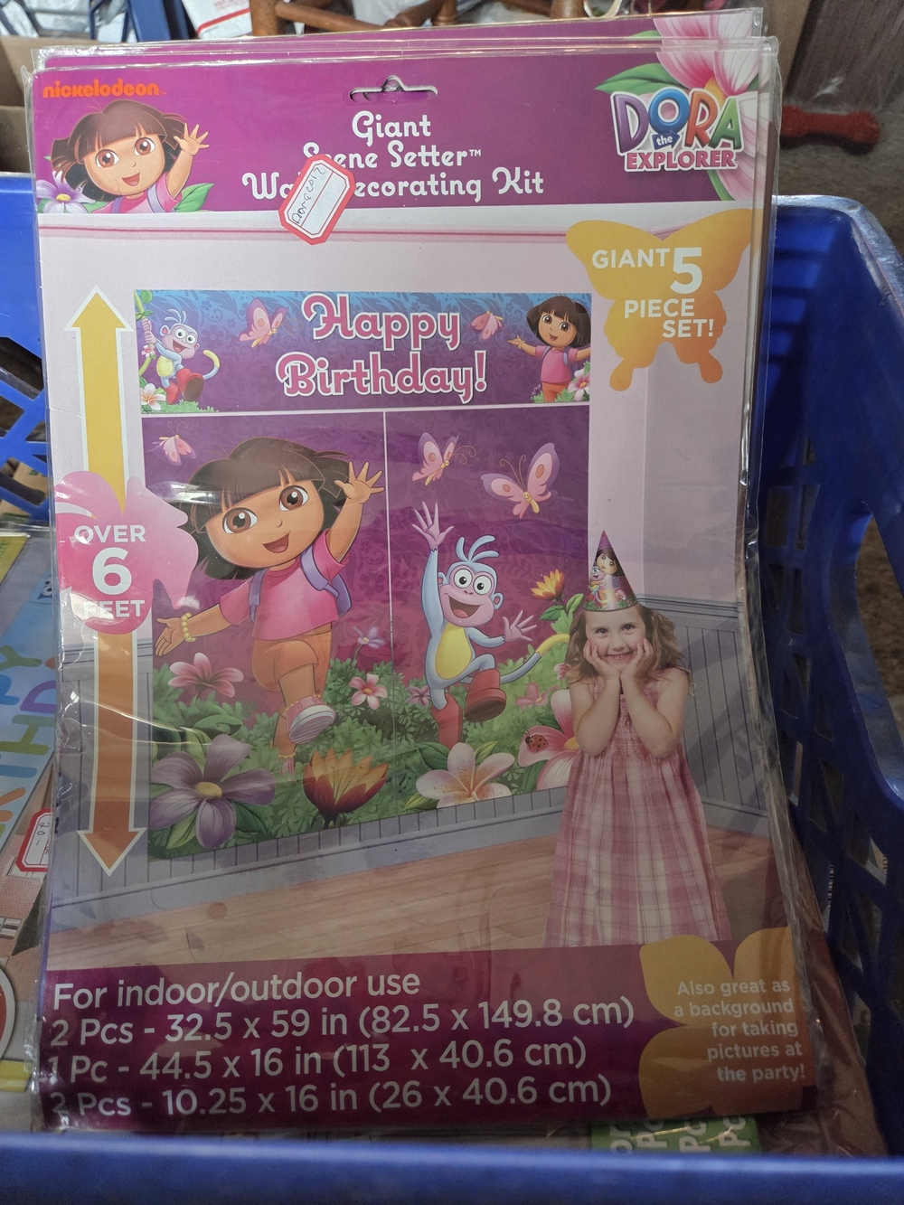 Dora the Explorer Pink Giant Scene Setter Wall Decorating Kit